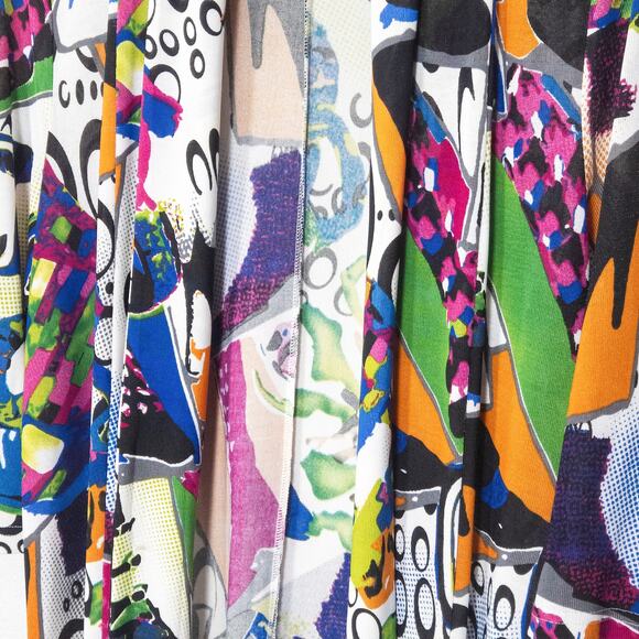 Anna Sui Women’s Silk Blend Colorful Print Cardigan Arty Boho Designer Size XL - Picture 4 of 8